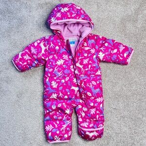 Columbia Snuggly Bunny Bunting Fleece Winter Snow Suit 3-6M